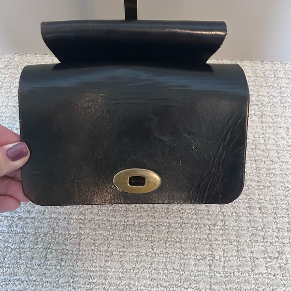 Vintage Ibiza Leather Belt Bag Chocolate Brown Gold Hardware - Picture 6 of 11